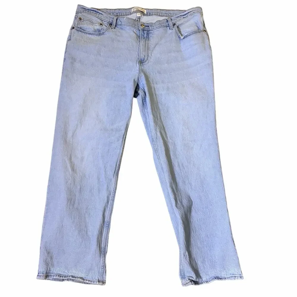 Abercrombie Curve Love Baggy Low Rise Jeans Light Wash Women’s 34W 18R